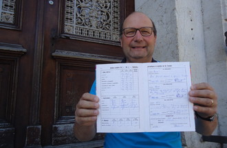 Blaise qui a relevé le défi en nous apportant son bulletin scolaire