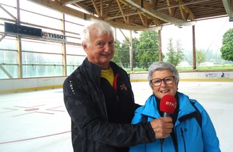 Monique et son mari Patrick les gagnants du jeu sur le thème: du ski