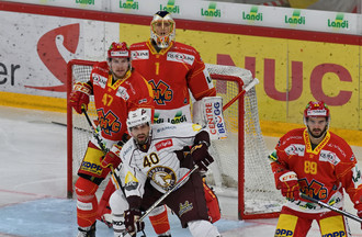Marco Maurer, Jonas Hiller et Dominik Diem