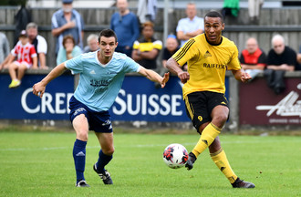 Manuel Sommer (en bleu) et Hervé Tschanz
