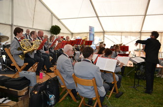 Le corps de musique de St-Imier en action. 