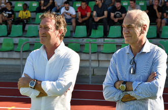 Patrick Fleury (président SRD) et Francis Rebetez (président FC Bassecourt)