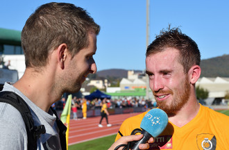 Evan Stadelmann au micro de Thibault Eyer
