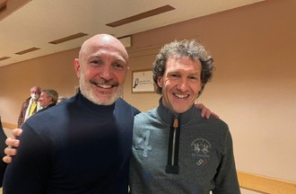 Joël avec Frank Leboeuf