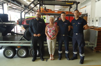 Grégory Duc, Arnaud et Christopher sapeurs pompiers professionnels
