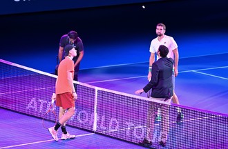 Match d'ouverture Marin Cilic (à droite) VS Denis Shapovalov
