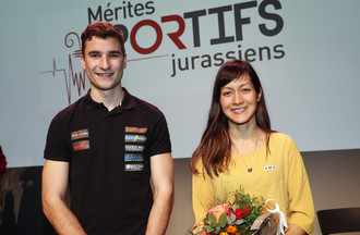 Lucien Leiser et Katherine Choong, sportif et sportive de l'année (Photo : Roger Meier)