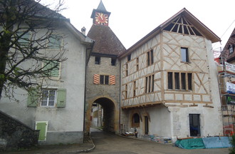  Unique en Suisse la maison à colombages, en pleine restauration
