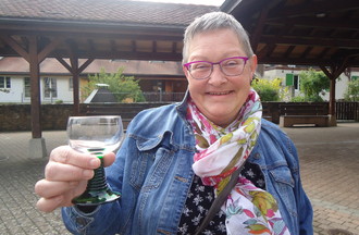Corinne a été la première a relever  le défi