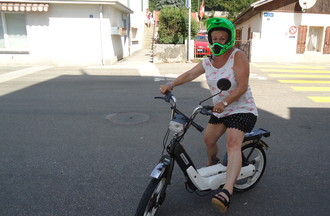 C'était plutôt cool de remonter sur un vélomoteur