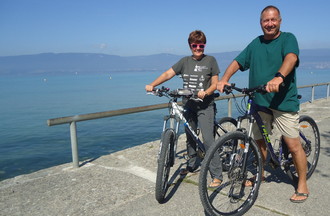 Véronique et Christian les cyclistes lausannois