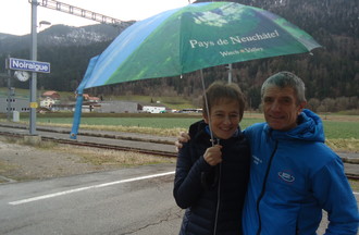 Julia et Christian sous leur riflard