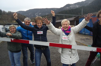 Nous devions simuler  l'arrivée d'une course à pied