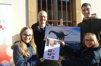 Fabrice, ses filles Julia et Soline ont relevé notre défi avec l'écusson de FC Barcelone