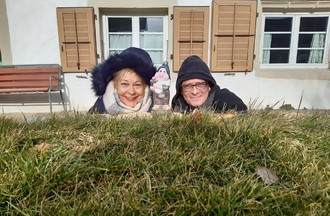 Le défi de Florian  été relevé, nous sommes beaux en nain de jardin