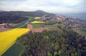 Vue aérienne de Corcelles-Cormondrèche