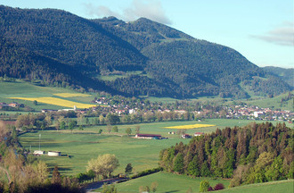 Vue aérienne de Fleurier