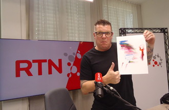 Florian fier de sa peinture
