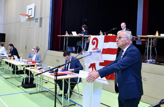Philippe Membrez, maire de Courroux, a fait un discours de bienvenue