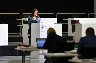 Maurane Riesen à la tribune