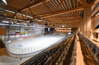 La Raiffeisen Arena vue du haut de la tribune principale