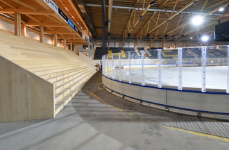 La tribune du kop du HC Ajoie