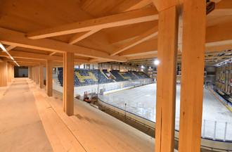 Vue depuis le haut de la tribune du kop