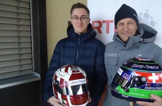 Loris et son mentor Christophe Hurni, 1er décembre 2019