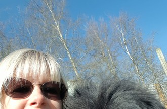 Cathy et son Terre-Neuve