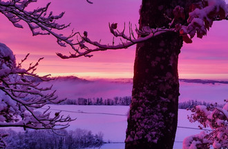 Coucher de soleil sur la Racine par Muriel