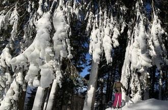 Bruno et Marina au ski à la Berra