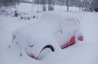La Deuche de Daniel sous la neige aux Bois