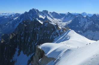 Élise a descendu l'Aiguille du Midi par la Vallée Blanche