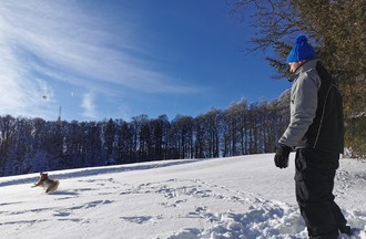 Carole en promenade à Montoz