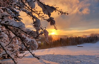 Coucher du soleil sur la Chaivre immortalisé par Natacha