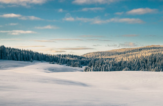 Gaëtan en raquettes dans la Vallée de Joux