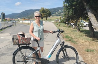 Marilyne a relevé notre défi, il fallait venir avec un vélo ou une trottinette électrique