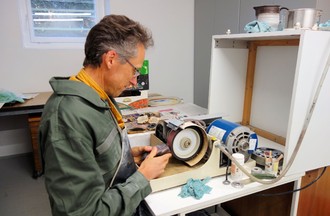 Philippe dans son atelier 