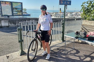 Une membre du Neuch Cycling Friends
