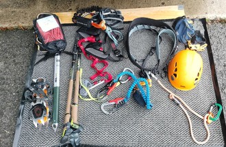 Le matériel pour la via ferrata