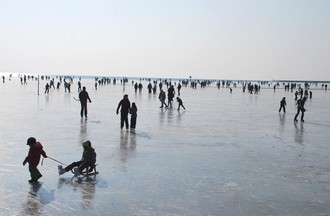 Baie de La Tène gelée