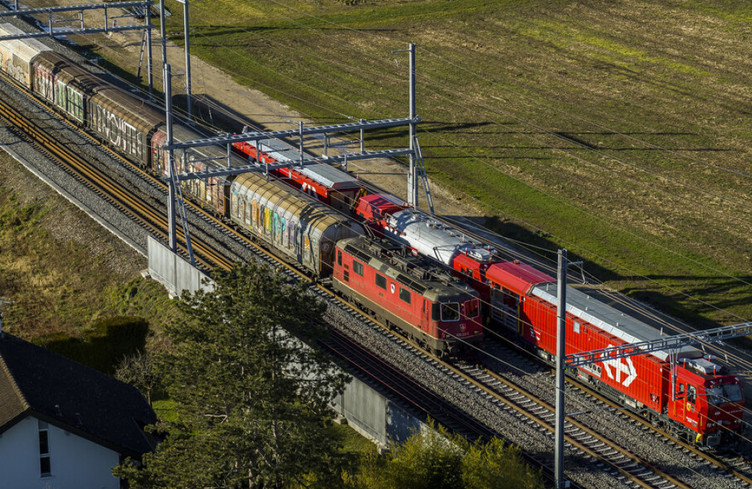 La nouvelle voie fret Coppet - Founex en service