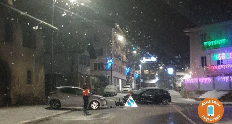 Accident au centre de Tavannes