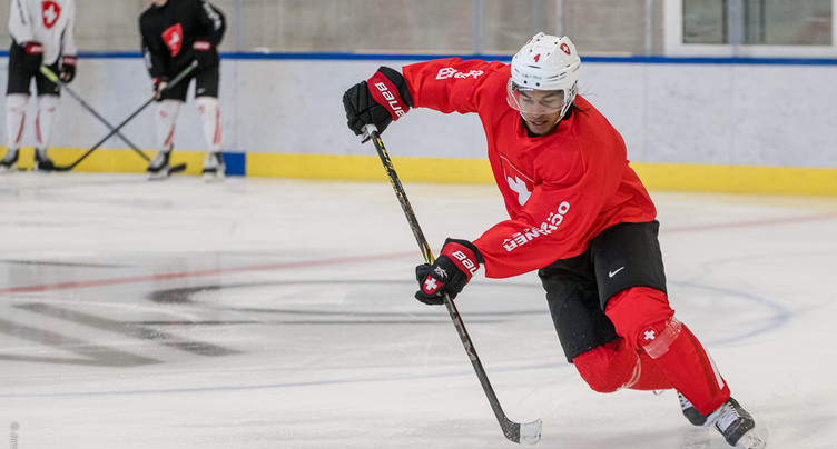 Noah Delémont avec l’équipe de Suisse