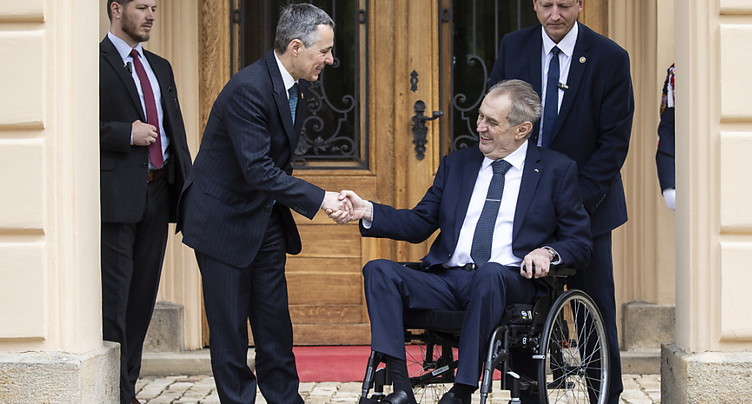 Ignazio Cassis reçu à Prague par le président Milos Zeman