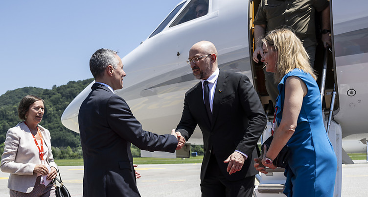 Le Premier ministre ukrainien Denys Chmygal est arrivé au Tessin