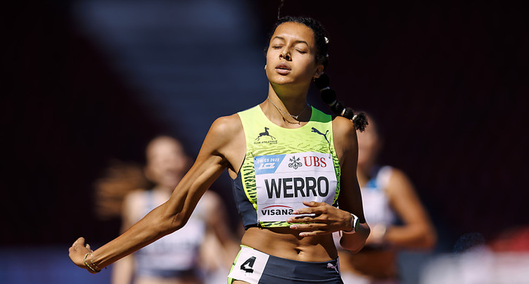 Audrey Werro en finale du 800 m à Cali