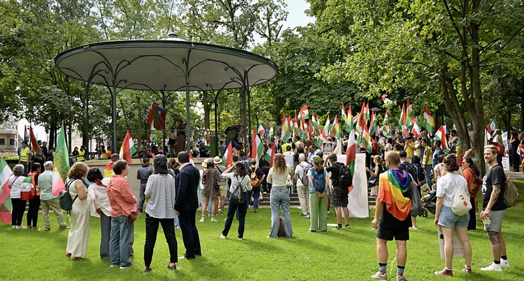 Manifestation à Bâle un an après la mort de Mahsa Amini