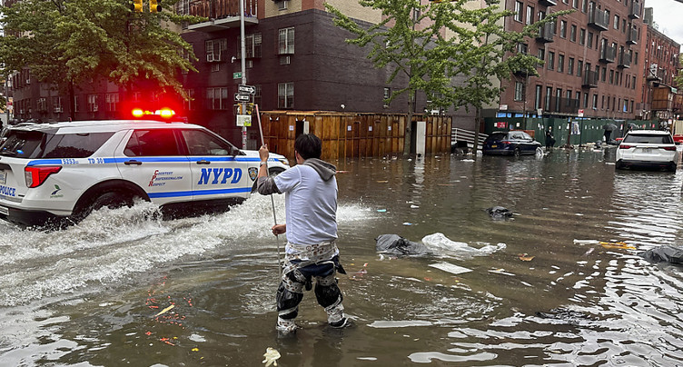 New York inondée par des pluies torrentielles