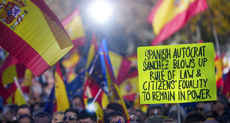 Nouvelle manifestation contre l'amnistie des indépendantistes catalans